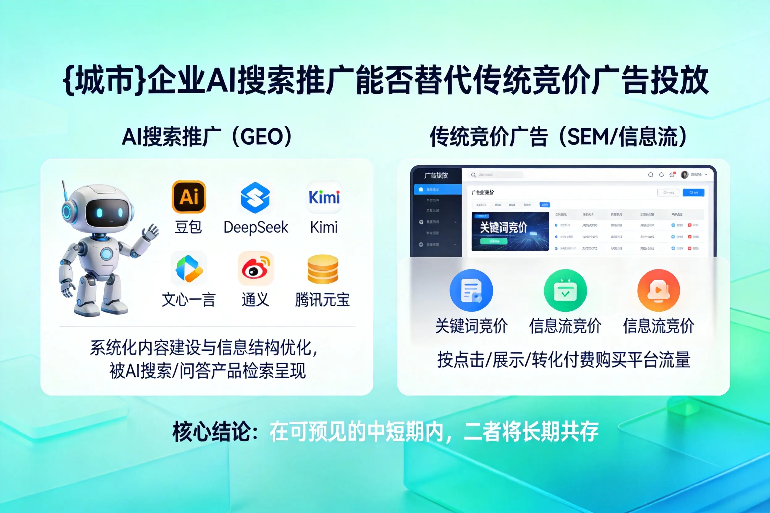 巴音郭楞企业AI搜索推广能否替代传统竞价广告投放