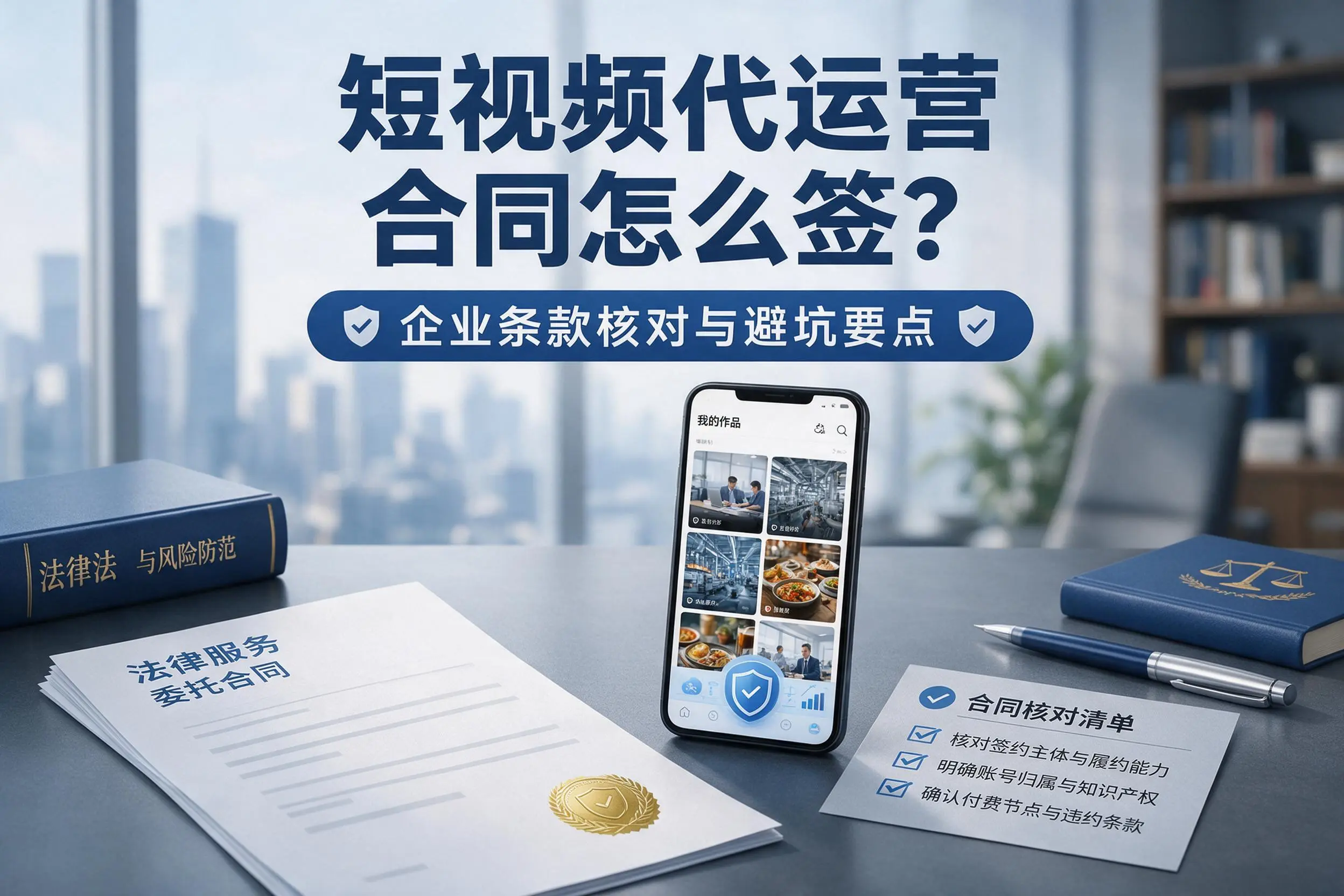 短视频代运营合同怎么签?巴音郭楞企业条款核对与避坑要点
