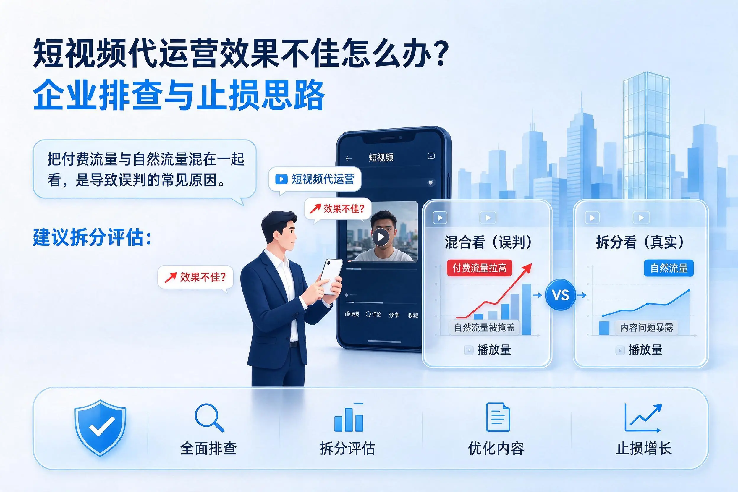 短视频代运营效果不佳怎么办？巴音郭楞企业排查与止损思路
