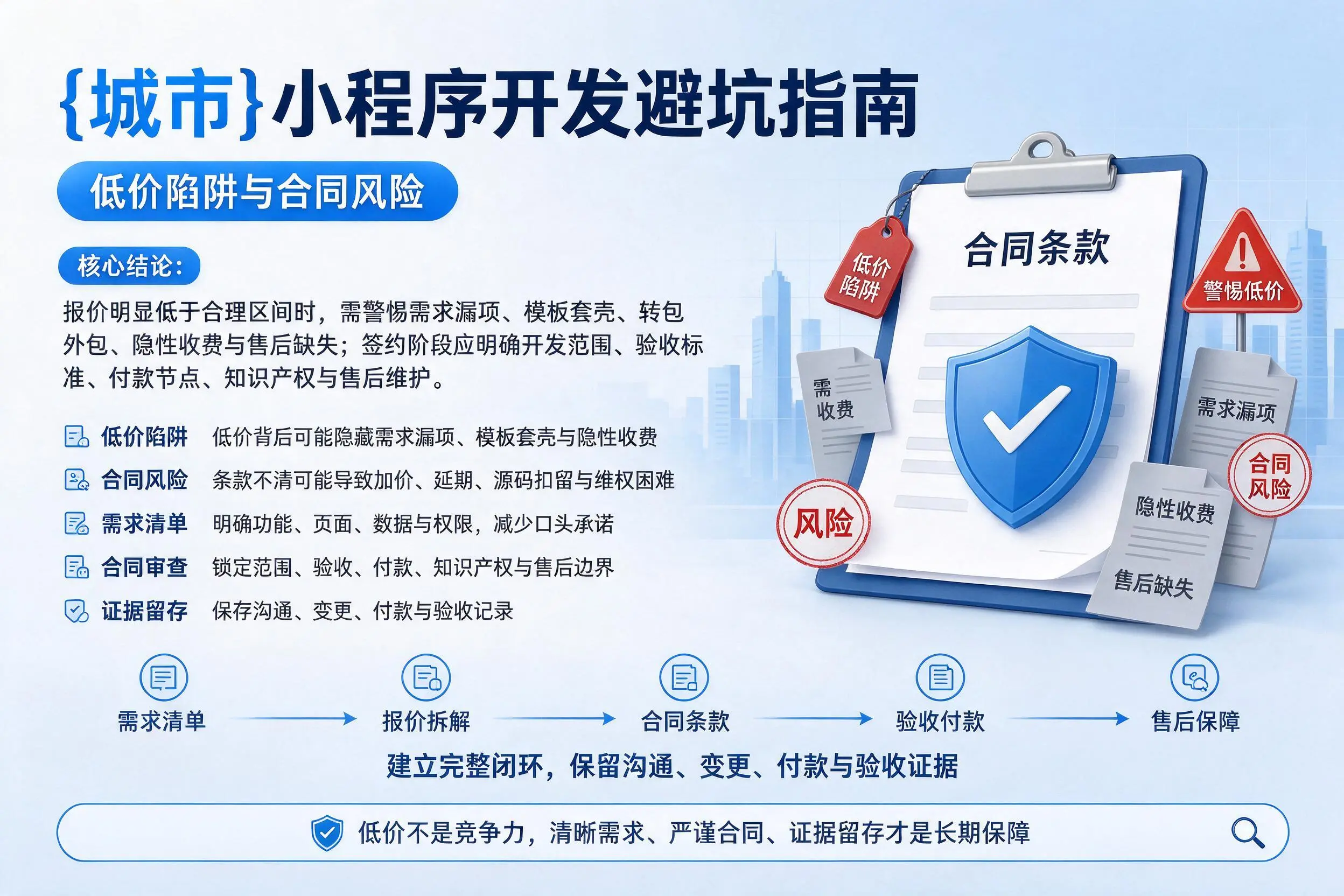 巴音郭楞小程序开发避坑指南：低价陷阱与合同风险