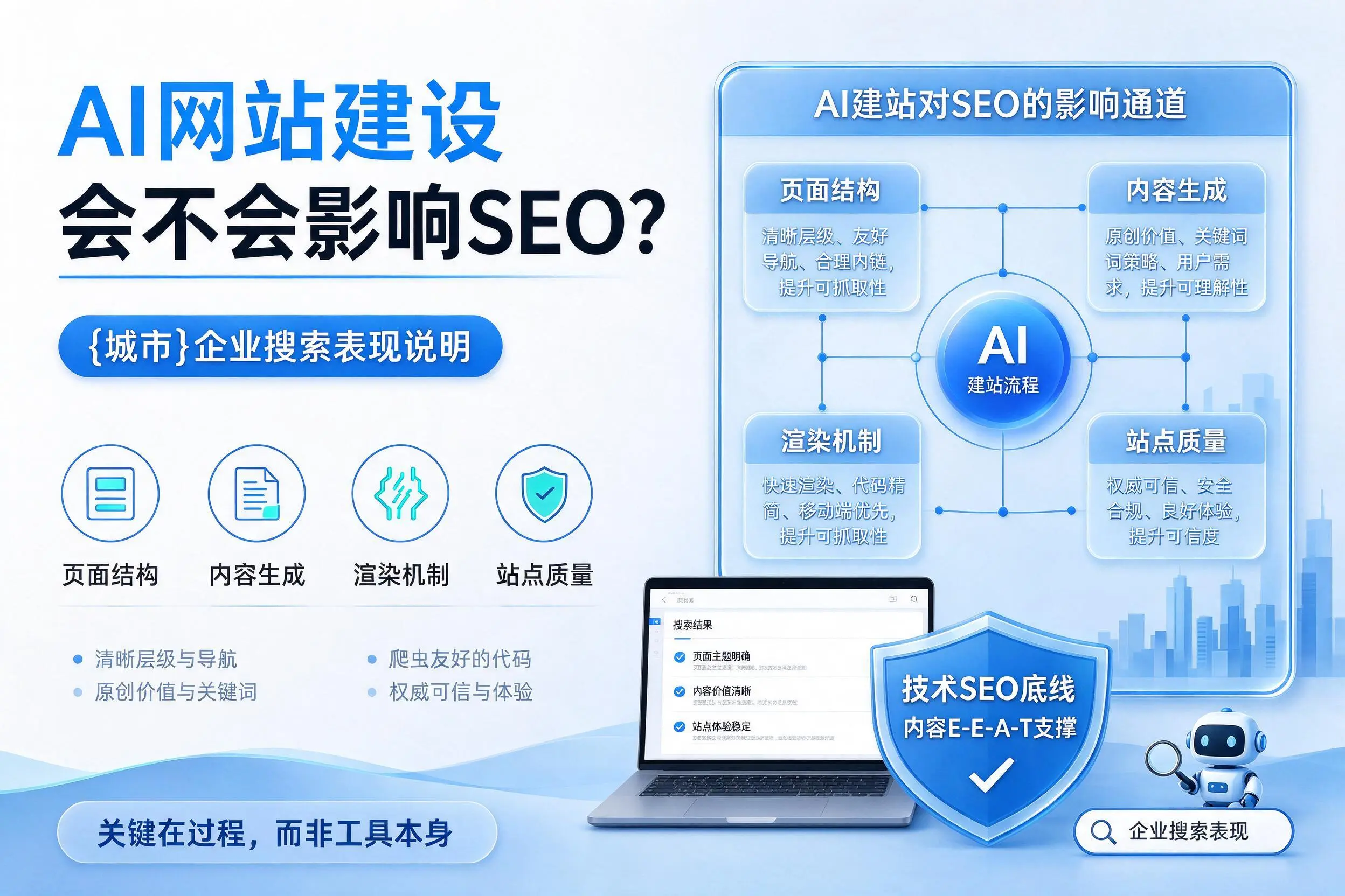 AI网站建设会不会影响SEO？巴音郭楞企业搜索表现说明