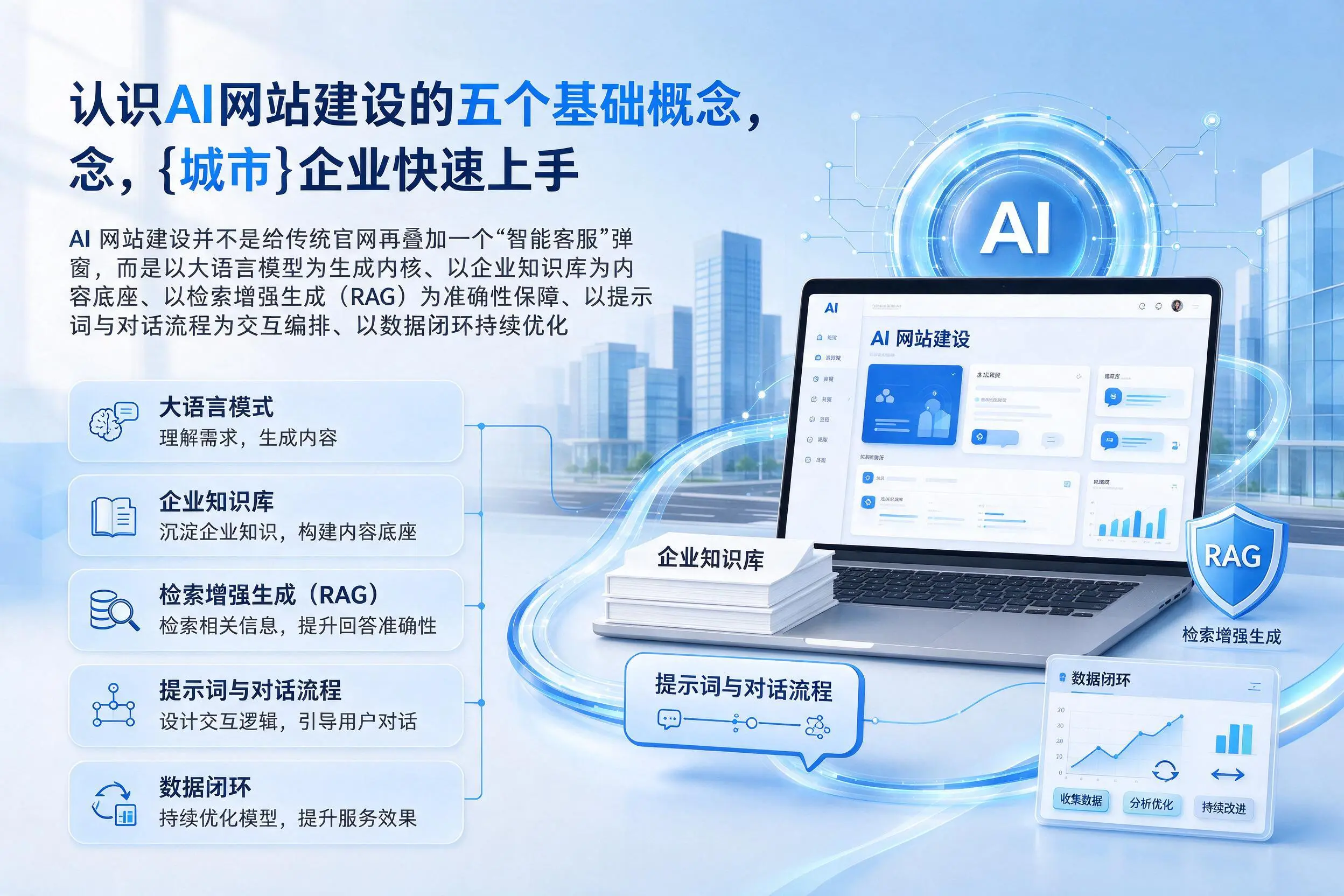 认识AI网站建设的五个基础概念，巴音郭楞企业快速上手