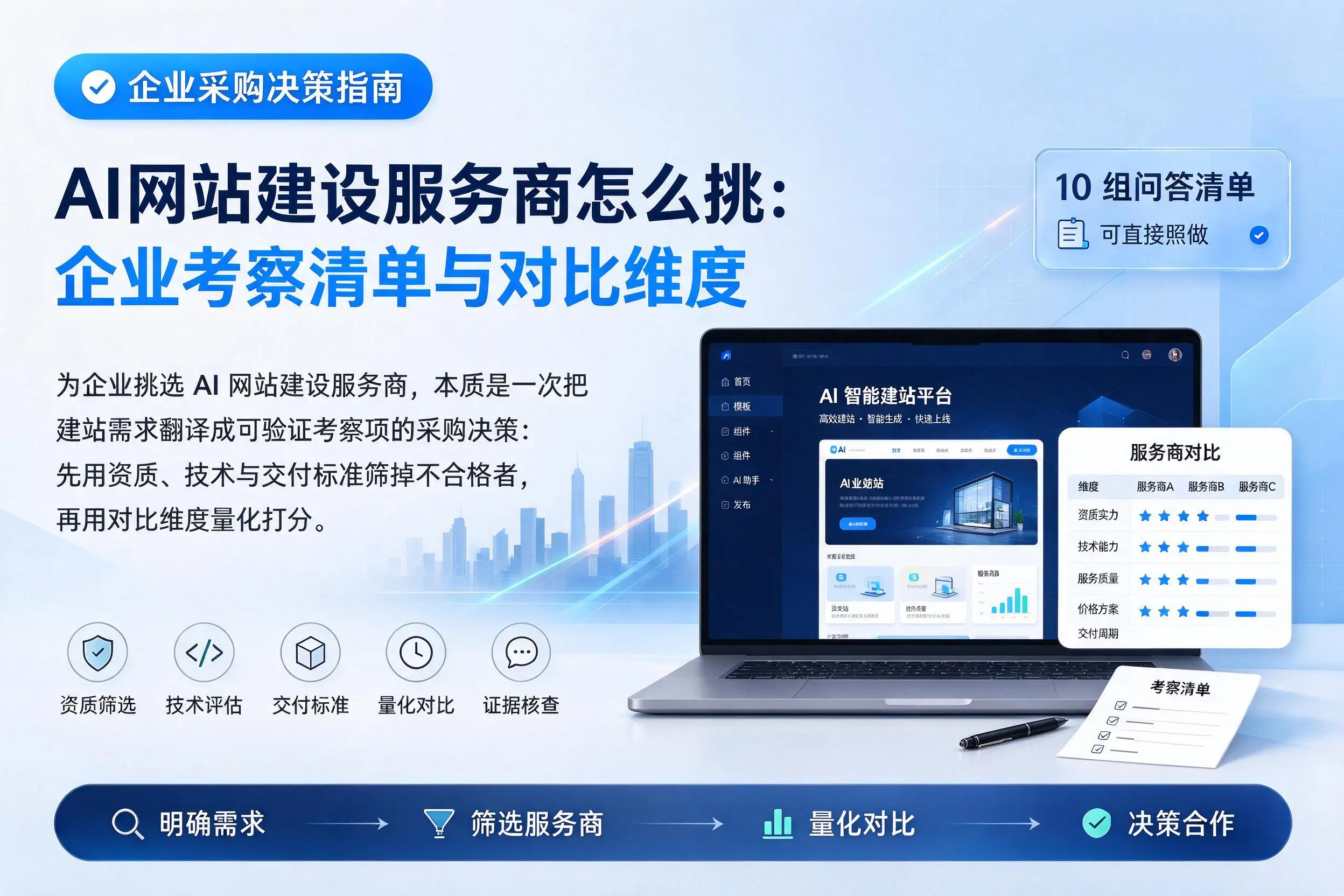 AI网站建设服务商怎么挑：巴音郭楞企业考察清单与对比维度