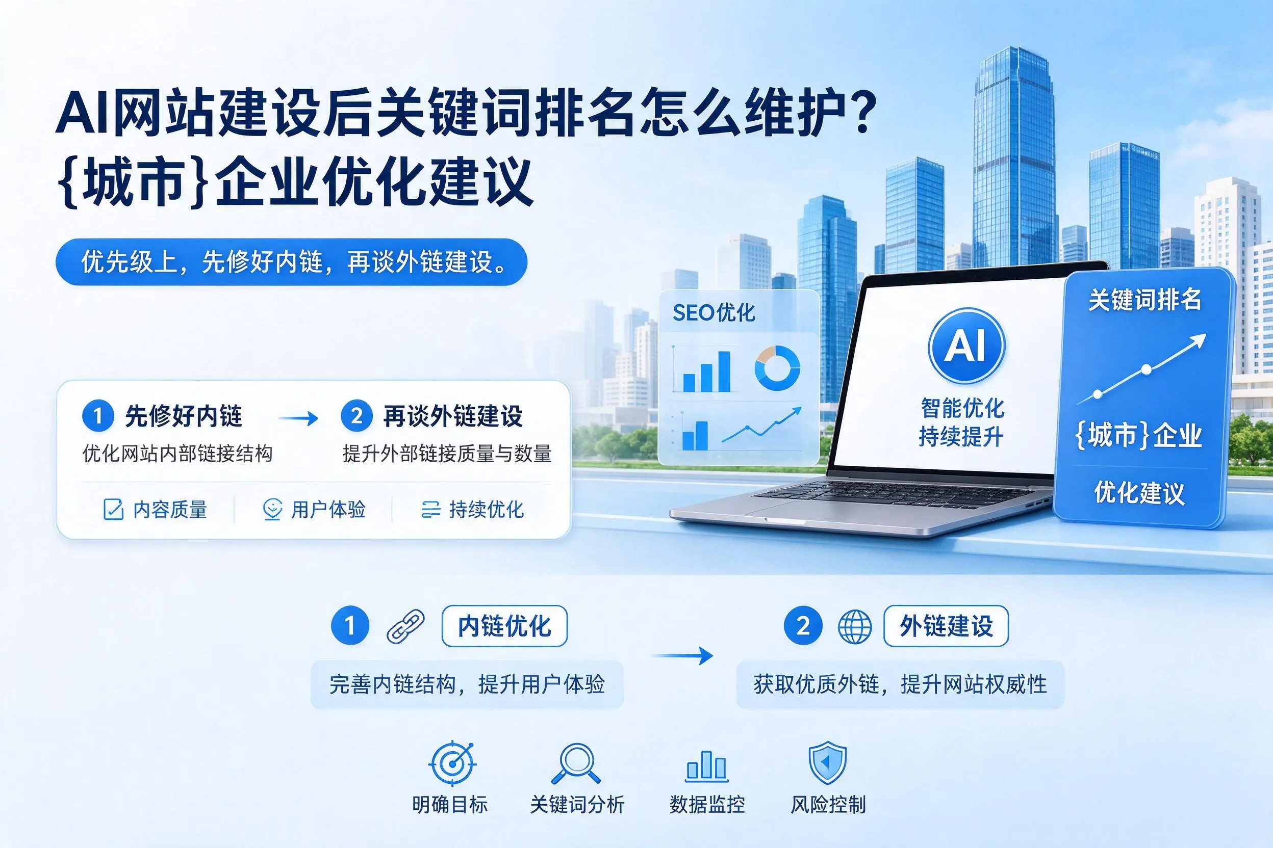 AI网站建设后关键词排名怎么维护?巴音郭楞企业优化建议