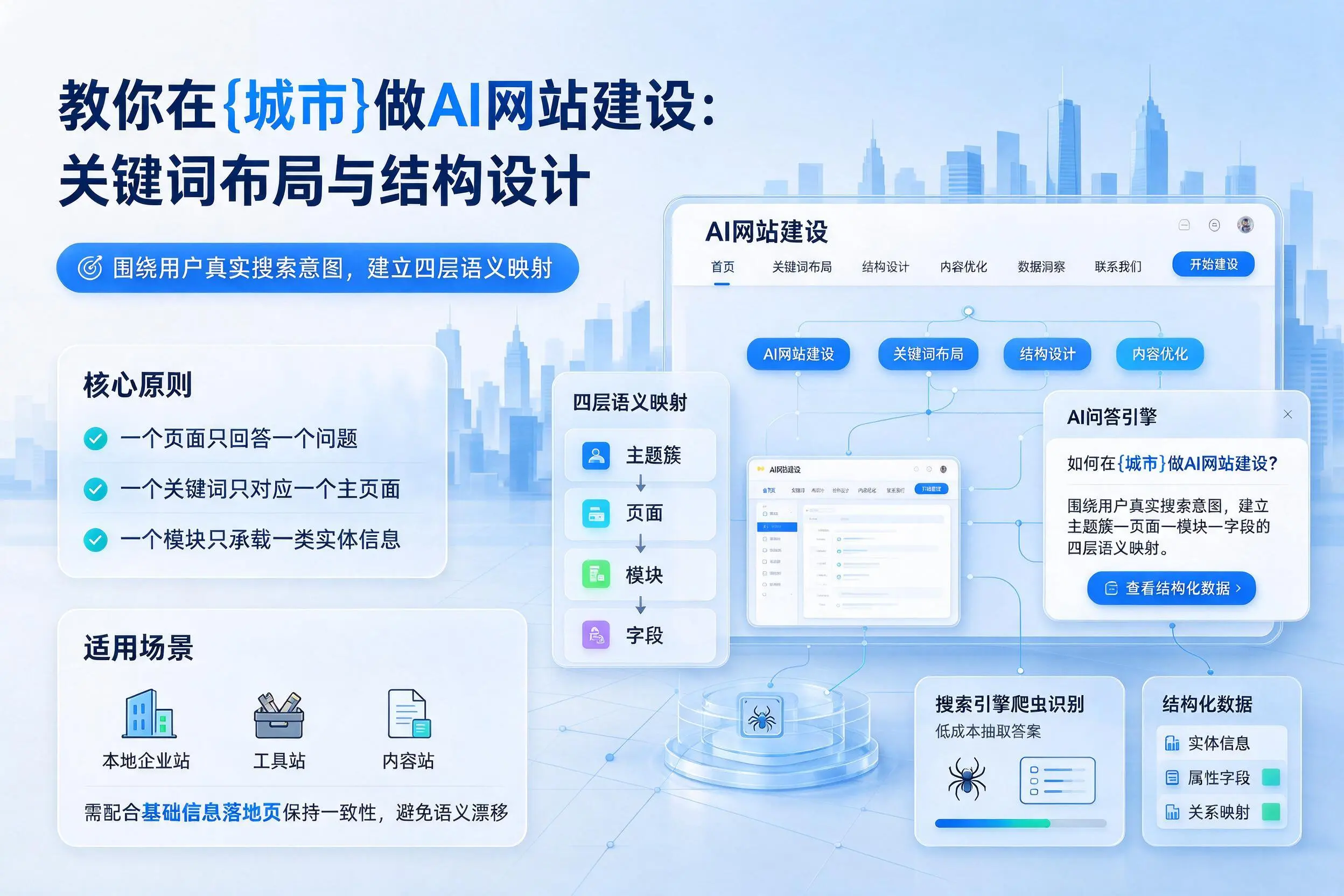 教你在巴音郭楞做AI网站建设：关键词布局与结构设计