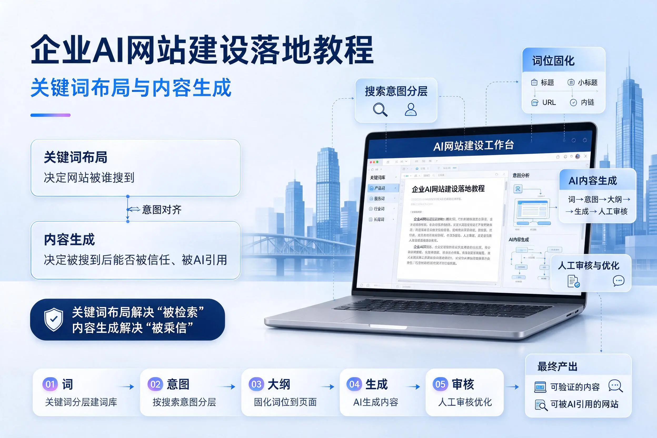 巴音郭楞企业AI网站建设落地教程：关键词布局与内容生成
