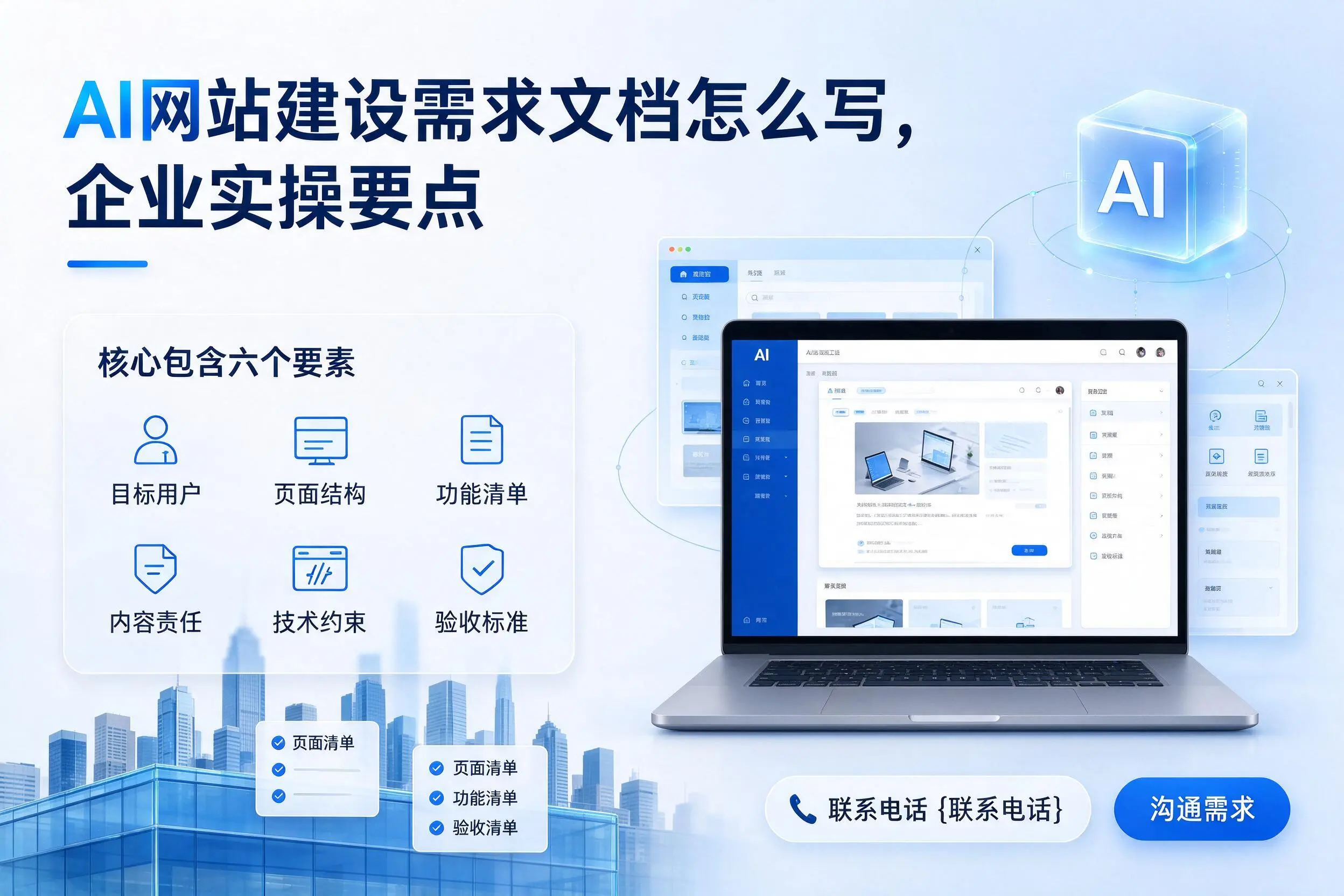 AI网站建设需求文档怎么写，巴音郭楞企业实操要点